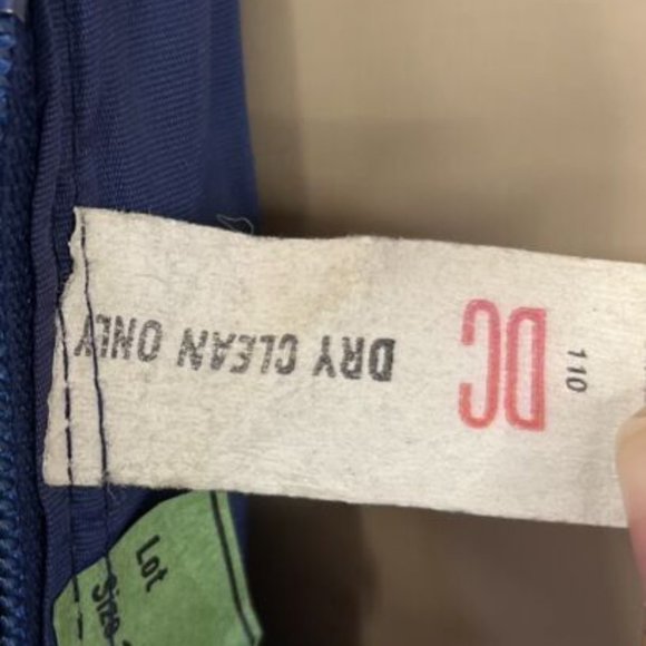 Vintage Formal Gown Blue Velvet Bead Rhinestones V Neck Empire Waist Size Small - Picture 10 of 10